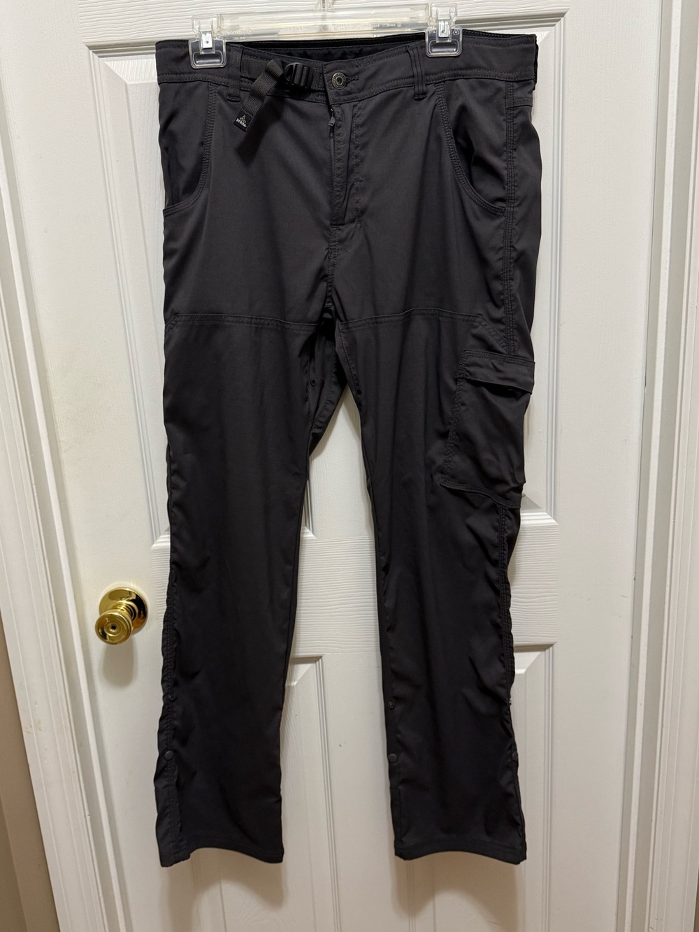 Men’s Prana Breathe Convertible Performance Pants - Charcoal Gray. Medium 32 L